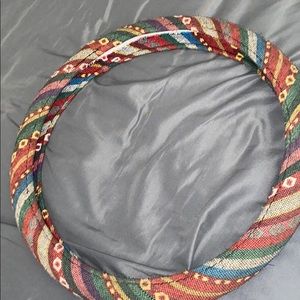Vintage steering wheel cover.